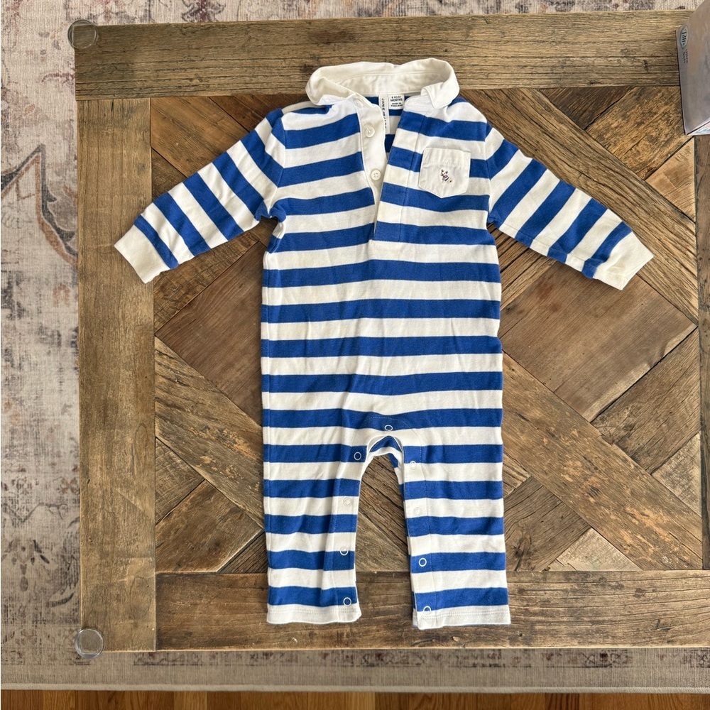 Janie and Jack Long-Sleeve Baby Boy Romper (6-12mo)
